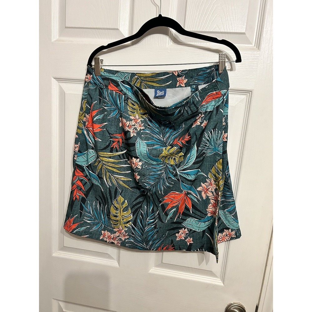 RipSkirt Women's L Wrap Skirt Hawaiian Floral Print Swimwear Vacation Tropical - Picture 4 of 9